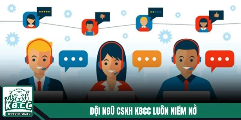 Liên Hệ K8CC - Đội Ngũ Hỗ Trợ Chuyên Nghiệp Sẵn Sàng 24/24 4 Đội ngũ CSKH K8CC luôn niềm nở